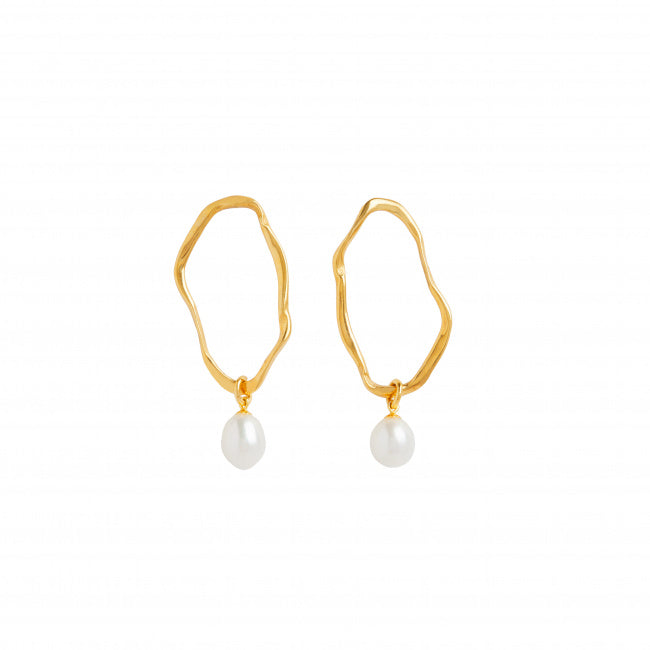 Ripple II Earrings With Pearls
