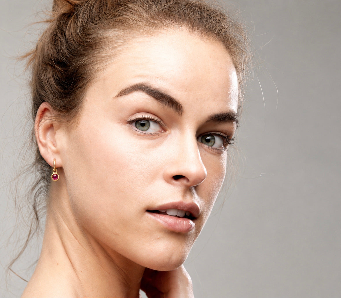 Callia Gemstone Drop Hoops