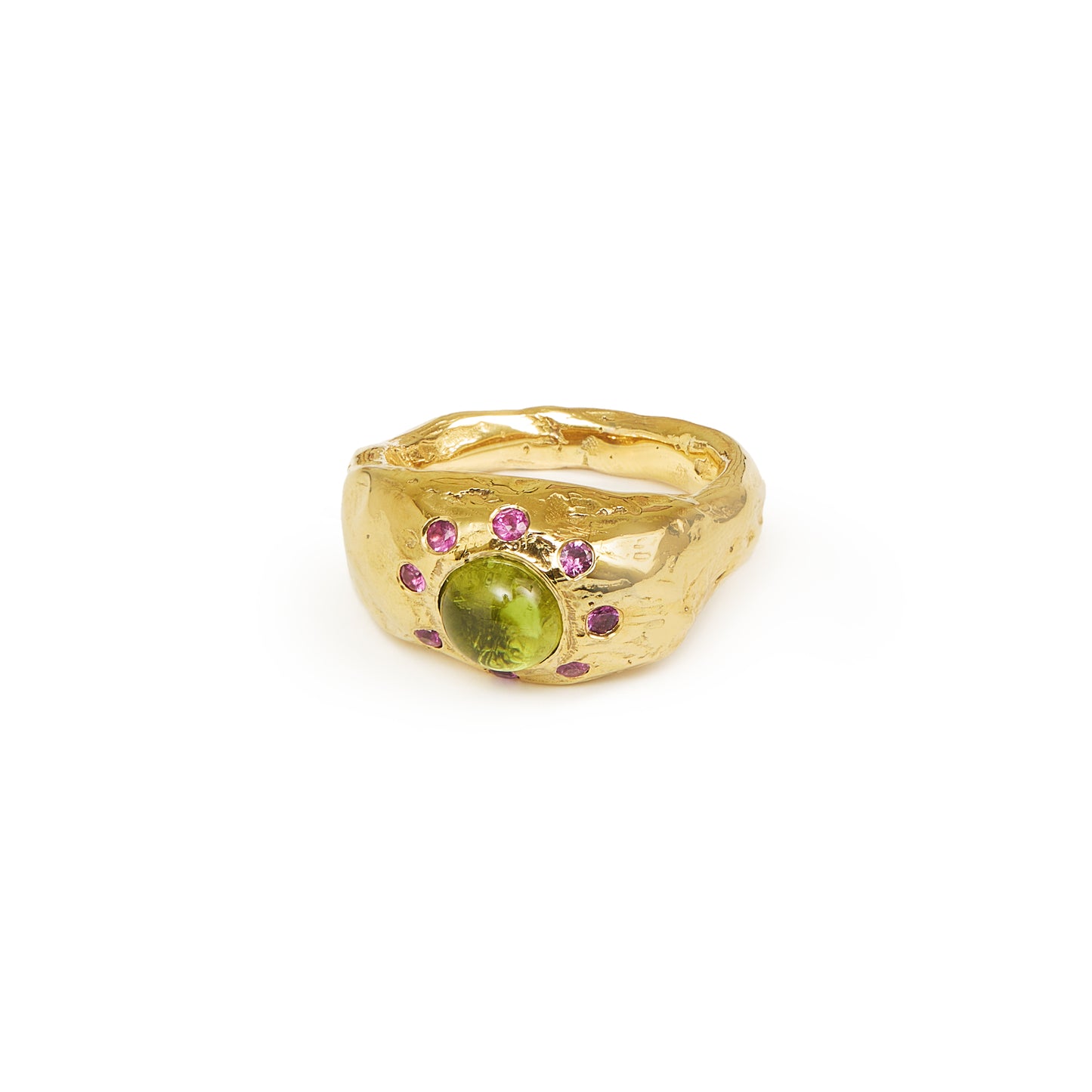 Thalassa Peridot and Sapphire Ring