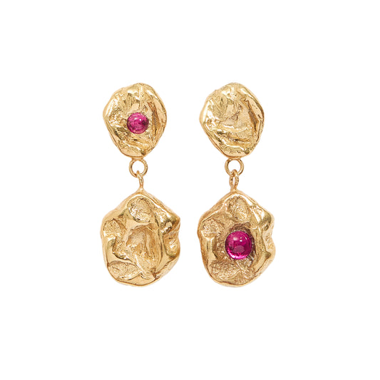 Terra Ruby Drop Stud earrings