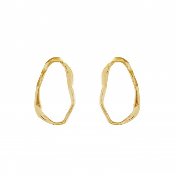 Gold-ripple-stud-earrings