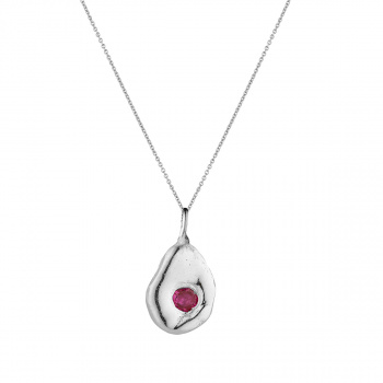 Halcyon Oval Necklace with Ruby
