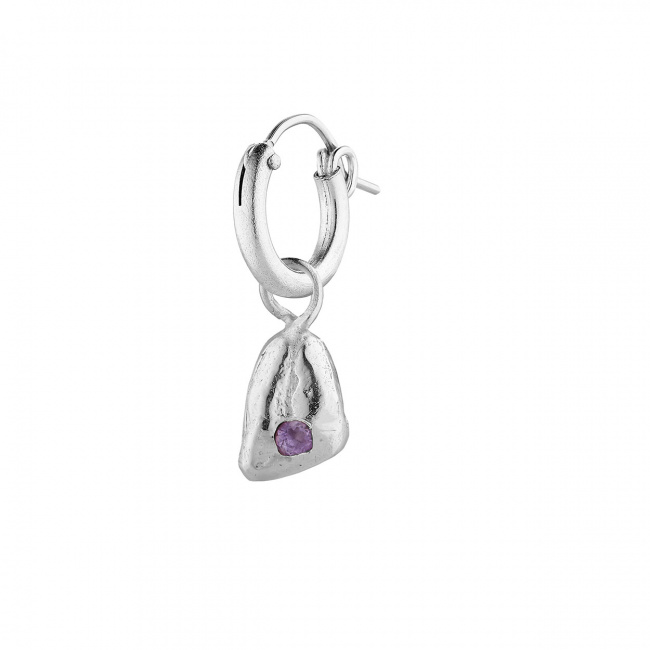 halcyon-earring-silver-single-baby-triangle-with-amethyst